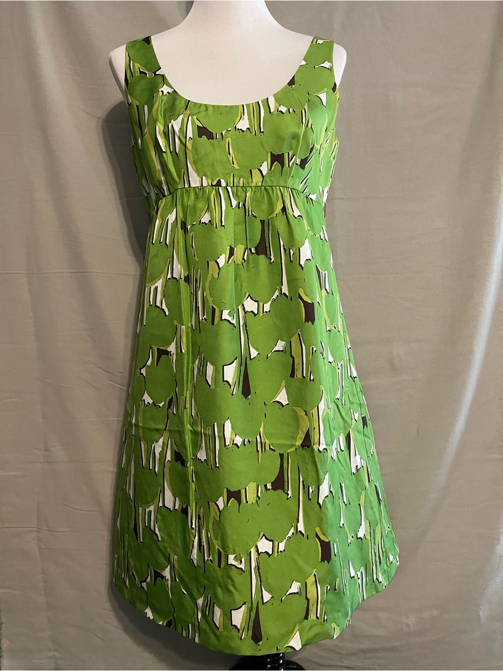 MICHAEL Michael Kors Green Floral Empire-Waist Mini Dress